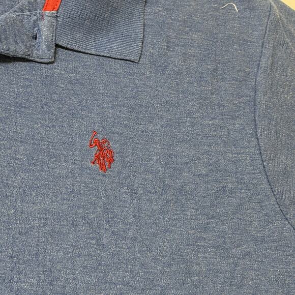 US Polo Assn. Polo Shirt, Royal Blue, Men's Size L, LUXURY FEEL - Picture 9 of 9
